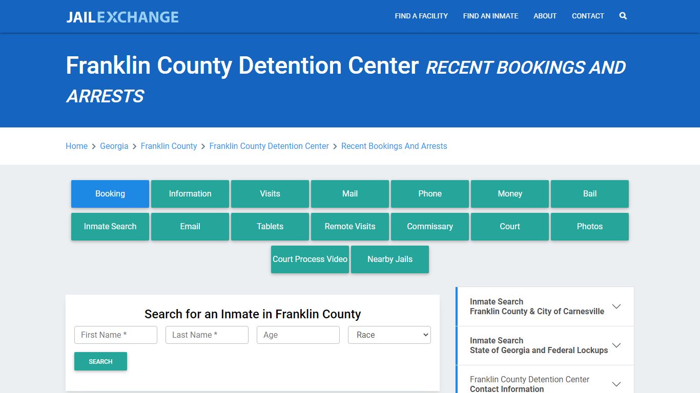 Franklin County Detention Center Recent Bookings And Arrests