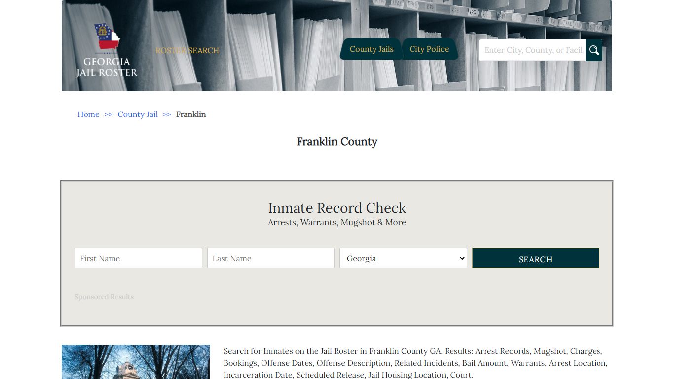 Franklin County - Georgia Jail Inmate Search