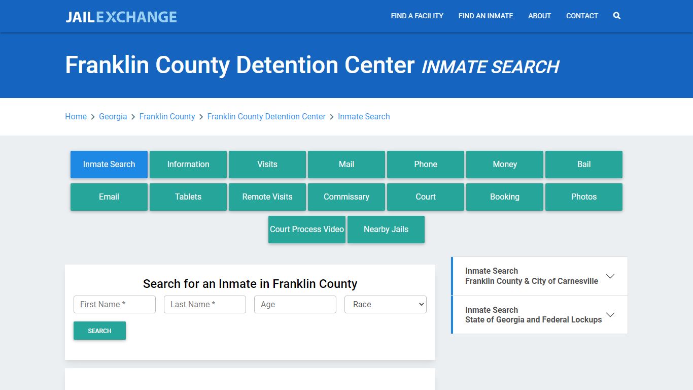 Franklin County Detention Center Inmate Search - Jail Exchange